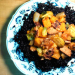 Black rice magic with butternut squash curry and tempeh